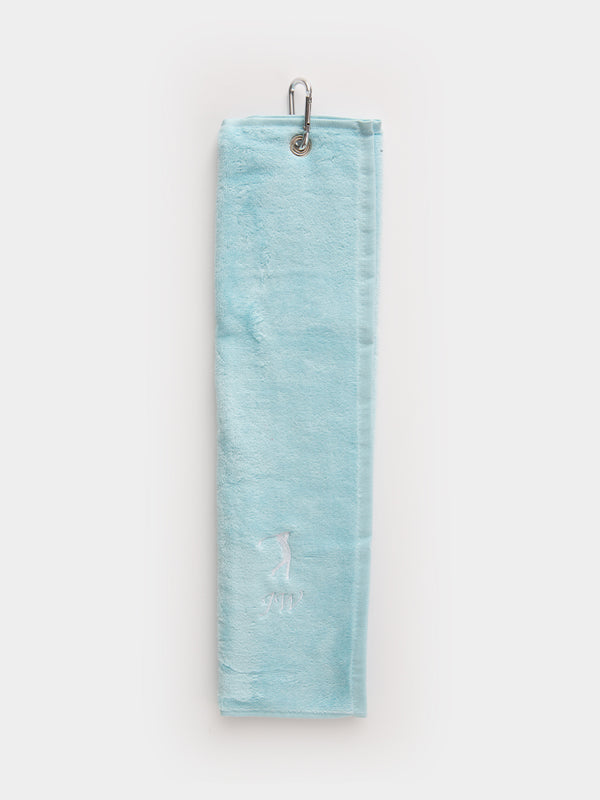 Personalised Tri-Fold Golf Towel - Light Blue 2