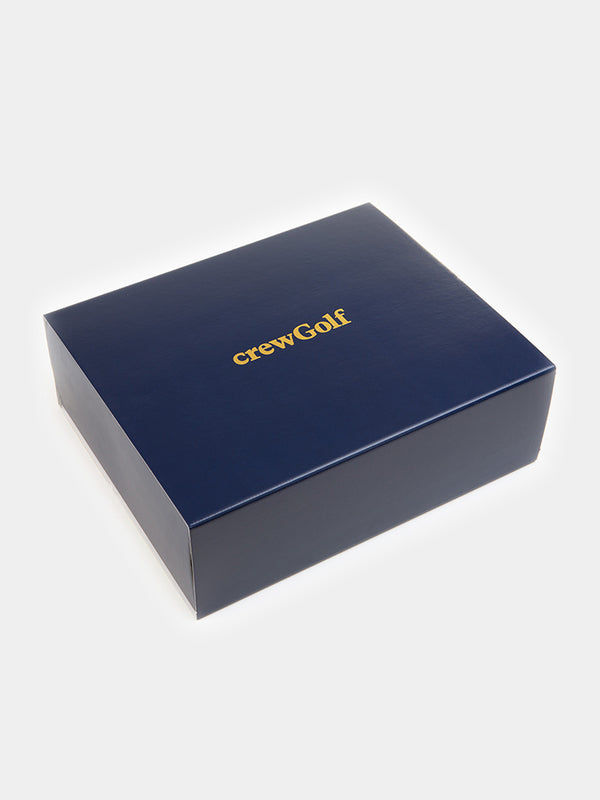 Personalised Golf Gift Box Set with Navy Golf Towel and Golf Cap