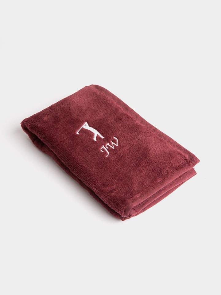 Personalised Tri-Fold Golf Towel Burgundy