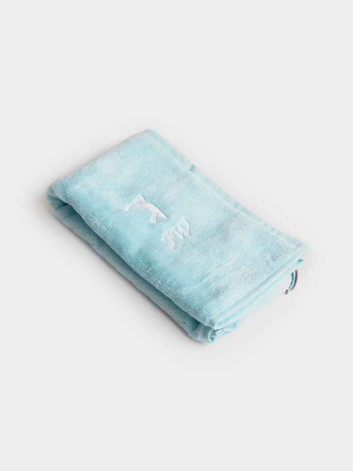 Personalised Tri-Fold Golf Towel - Light Blue