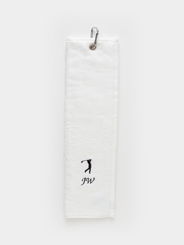 Personalised Tri-Fold Golf Towel - White 2