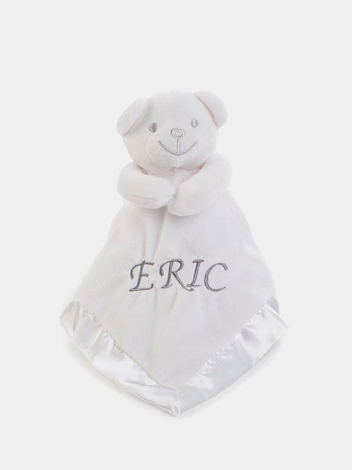 Personalised Baby Bear Comforter - White